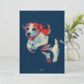 Cartes Pour Fêtes Annuelles Pop Art Chien | Heureux Beagle (Debout devant)