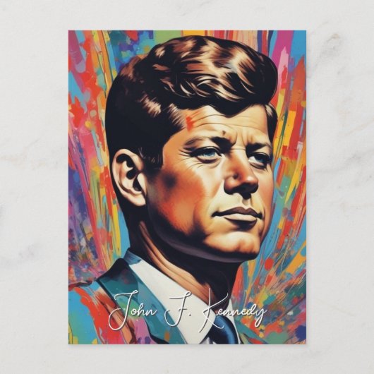 Cartes Pour Fêtes Annuelles Pop Art Jack JFK John F. Kennedy (Devant)
