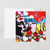 Cartes Pour Fêtes Annuelles Pop Art Valentine (Devant / Derrière)
