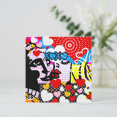 Cartes Pour Fêtes Annuelles Pop Art Valentine (Debout devant)