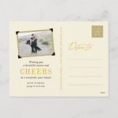Cartes Pour Fêtes Annuelles Pop Fizz Clink Style Champagne Or Chic Photo (Dos)