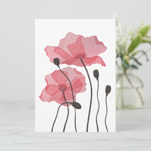 Cartes Pour Fêtes Annuelles Poppies (Debout devant)