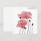 Cartes Pour Fêtes Annuelles Poppies (Devant / Derrière)