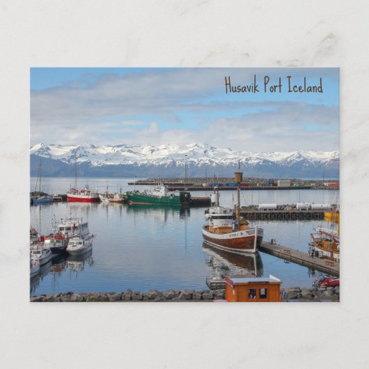 Cartes Pour Fêtes Annuelles Port Husavik Islande (Devant)