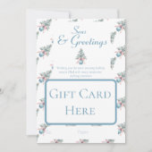 Cartes Pour Fêtes Annuelles Porte-carte cadeau sapin de Noël bois flotté (Devant)