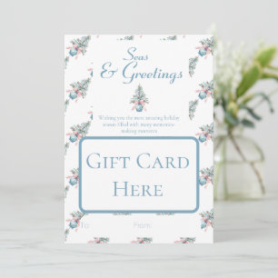 Cartes Pour Fêtes Annuelles Porte-carte cadeau sapin de Noël bois flotté