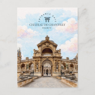 Cartes Pour Fêtes Annuelles Porte d'entrée, Château De Chantilly France