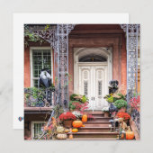Cartes Pour Fêtes Annuelles Porte d'Halloween NYC (Devant / Derrière)