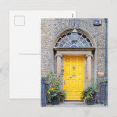Cartes Pour Fêtes Annuelles Porte géorgienne jaune à Dublin (Devant / Derrière)