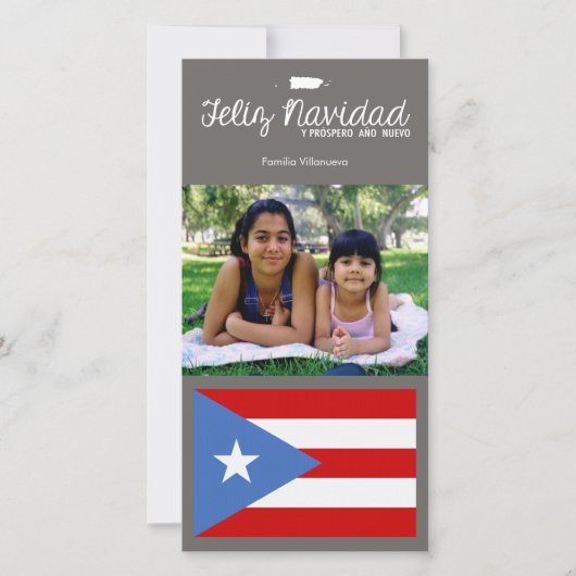Cartes Pour Fêtes Annuelles Porto Rico Christmas Feliz Navidad (Devant)