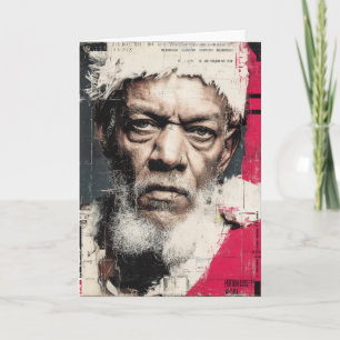 Cartes Pour Fêtes Annuelles Portrait abstrait du Père Noël