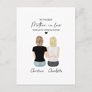 Cartes Pour Fêtes Annuelles Portrait de belle-mère sur toile, Cadeau pour bell