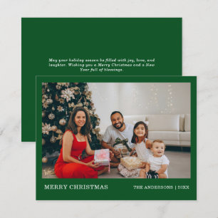 Cartes Pour Fêtes Annuelles Portrait de famille minimal moderne   Joyeux Noël