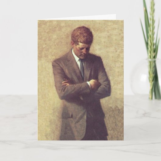 Cartes Pour Fêtes Annuelles Portrait de fonctionnaire du Président John F. (Devant)