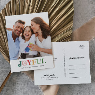 Cartes Pour Fêtes Annuelles Portrait de Noël joyeux et coloré Photo