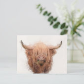 Cartes Pour Fêtes Annuelles Portrait de vache Highland (Debout devant)