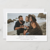 Cartes Pour Fêtes Annuelles Portrait familial moderne Plage côtière Noël (Devant)