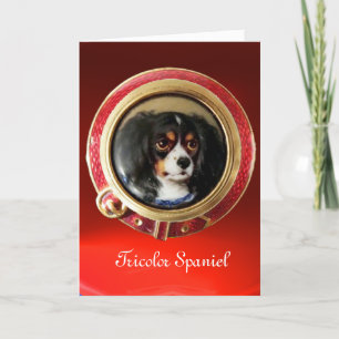 Cartes Pour Fêtes Annuelles PORTRAITS DE CHIEN MINIATURE VICTORIENNE Tricolore