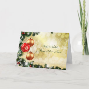 Cartes Pour Fêtes Annuelles Portugais Chrismas, babioles de nouvelle année,