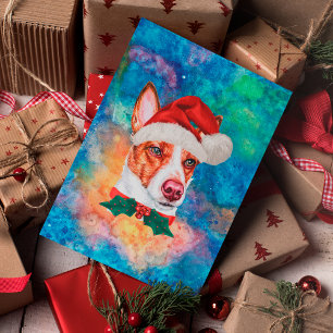 Cartes Pour Fêtes Annuelles Portugal Podengo race Chien Noël