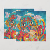 Cartes Pour Fêtes Annuelles Poseidon (Devant / Derrière)