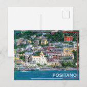 Cartes Pour Fêtes Annuelles Positano - Italie (Devant / Derrière)