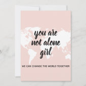 Cartes Pour Fêtes Annuelles Positif Vous N'Êtes Pas Seul Citation Motivation F (Devant)