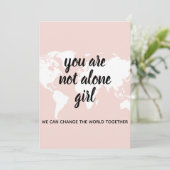 Cartes Pour Fêtes Annuelles Positif Vous N'Êtes Pas Seul Citation Motivation F (Debout devant)