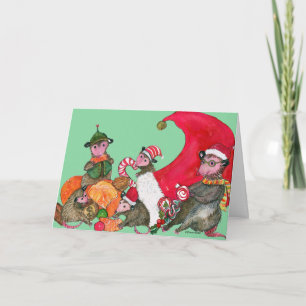 Cartes Pour Fêtes Annuelles Possums funny Christmas Card, feasting on Goodies