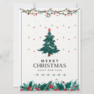 Cartes Pour Fêtes Annuelles Poster blanc vert rouge joyeux Noël