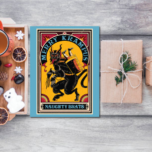 Cartes Pour Fêtes Annuelles Poster de cirque Xmas Merry Krampus Naughty Brats