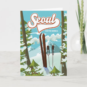 Cartes Pour Fêtes Annuelles Poster de Séoul Corée du Sud