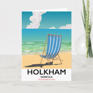 Cartes Pour Fêtes Annuelles poster de voyage de plage Holkham Norfolk