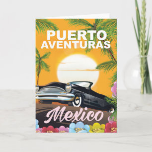 Cartes Pour Fêtes Annuelles Poster de voyage de Puerto Aventuras Mexique