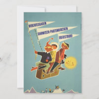 Poster Vintage voyage Alpes bavaroises Autriche Al