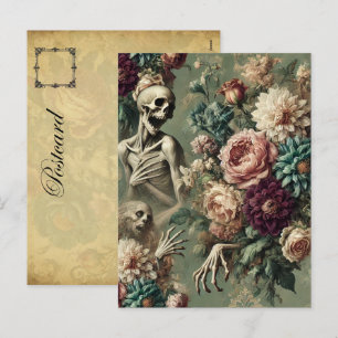 Cartes Pour Fêtes Annuelles Posthumous Heartache - Gothique Floral Design