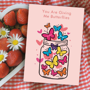Cartes Pour Fêtes Annuelles Pot de messages en forme de papillon en bonbons po