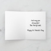 Cartes Pour Fêtes Annuelles Pot d'or de la Saint-Patrick (Intérieur)