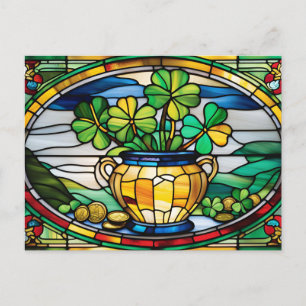 Cartes Pour Fêtes Annuelles Pot en verre avec trèfle de la Saint-Patrick