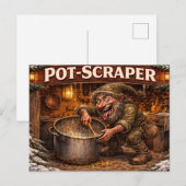 Cartes Pour Fêtes Annuelles Pot Scraper Icelandic Yule Lad  (Devant / Derrière)
