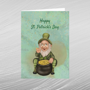 Cartes Pour Fêtes Annuelles Pot vert Leprechaun de Jour de la Saint Patrick d'