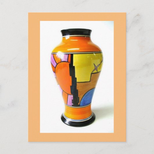 Cartes Pour Fêtes Annuelles Poterie Clarice Cliff - Vase Sunray (Devant)