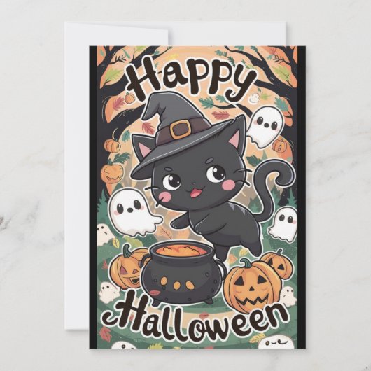 Cartes Pour Fêtes Annuelles Potion de citrouille Halloween heureux (Devant)