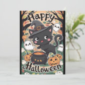 Cartes Pour Fêtes Annuelles Potion de citrouille Halloween heureux (Debout devant)