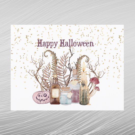 Cartes Pour Fêtes Annuelles Potions de Citrouille rose mignon Folift Halloween