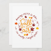 Cartes Pour Fêtes Annuelles Pots Automne Thème Plat Holiday Card (Devant / Derrière)