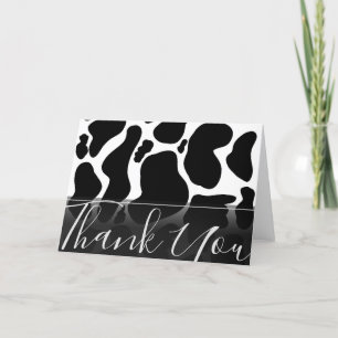 Cartes Pour Fêtes Annuelles Pots de vache noir simple Animal