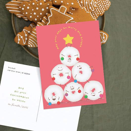 Cartes Pour Fêtes Annuelles Poudre de sucre beignets Noël