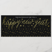 Cartes Pour Fêtes Annuelles Pouler Texte Mains Écrit Bonne Année (Devant)