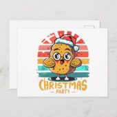 Cartes Pour Fêtes Annuelles Poulet (Devant / Derrière)